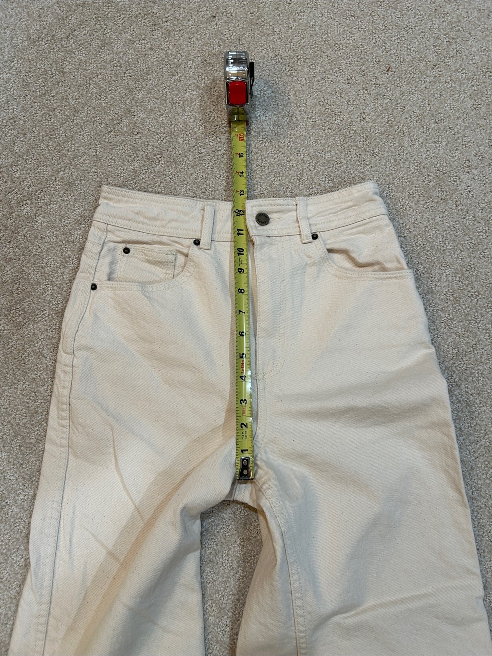 Sézane Le Crop Jean Mottled Ecru 38/6 - Picture 9 of 12
